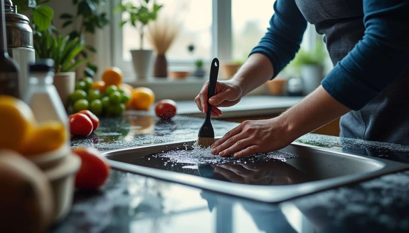 Guide complet pour bien assainir et nettoyer un évier de cuisine entartré