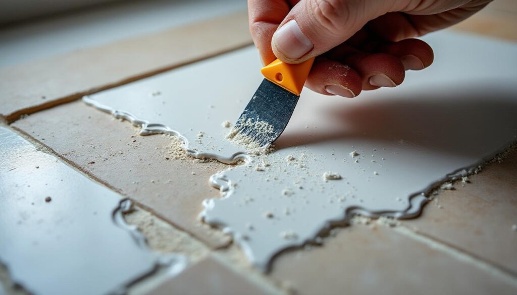 Réparer un carreau cassé grâce à la colle à carrelage