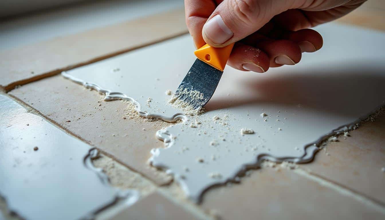 Réparer un carreau cassé grâce à la colle à carrelage