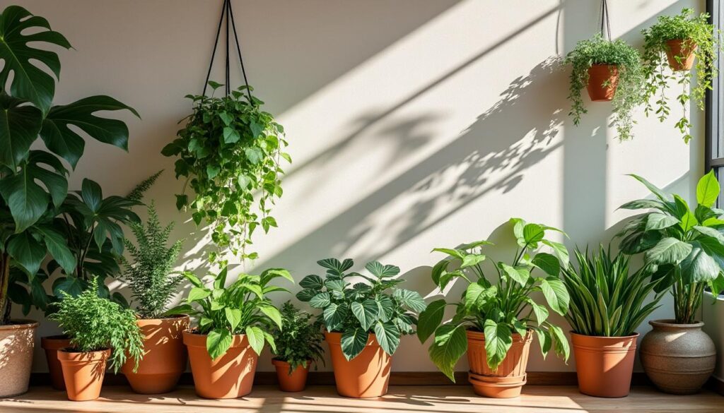 Sélection d'espèces de plantes faciles pour une décoration murale