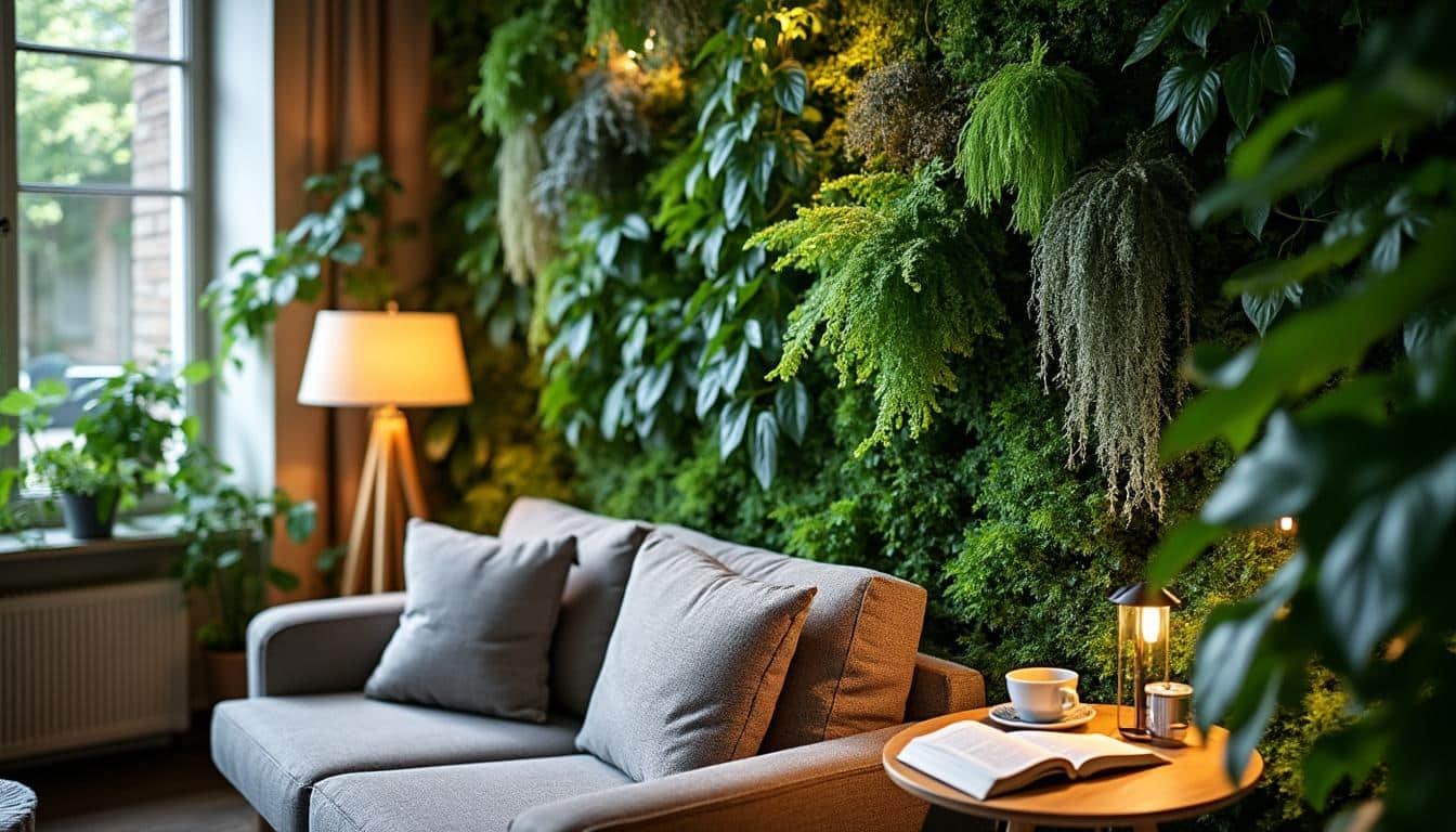 Les tendances des murs à plantes dans les salons modernes