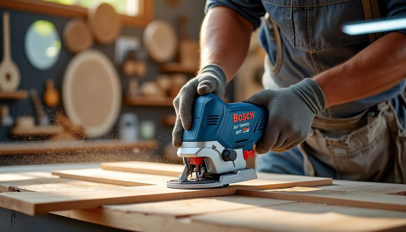 Illustration: Comment utiliser efficacement la scie plongeante Bosch GKT 55 GCE dans vos projets