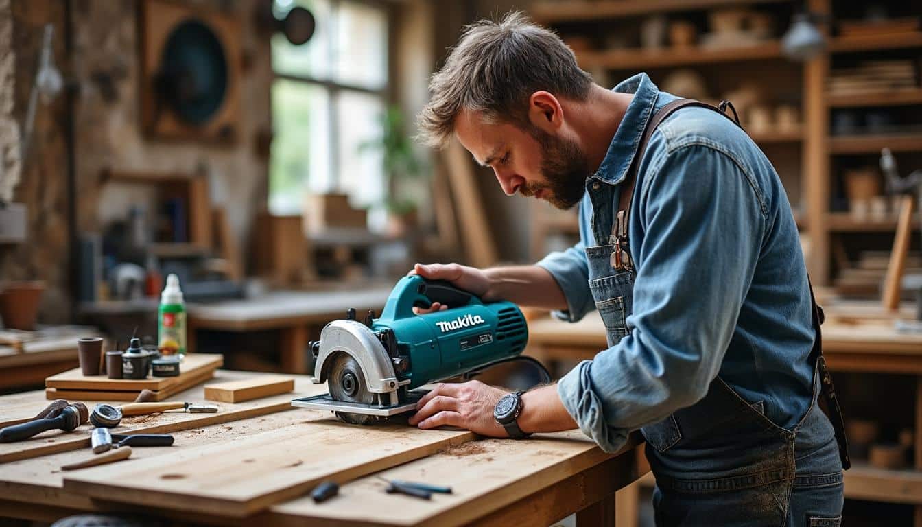 Illustration: Pourquoi opter pour une table adaptée à votre scie circulaire Makita ?