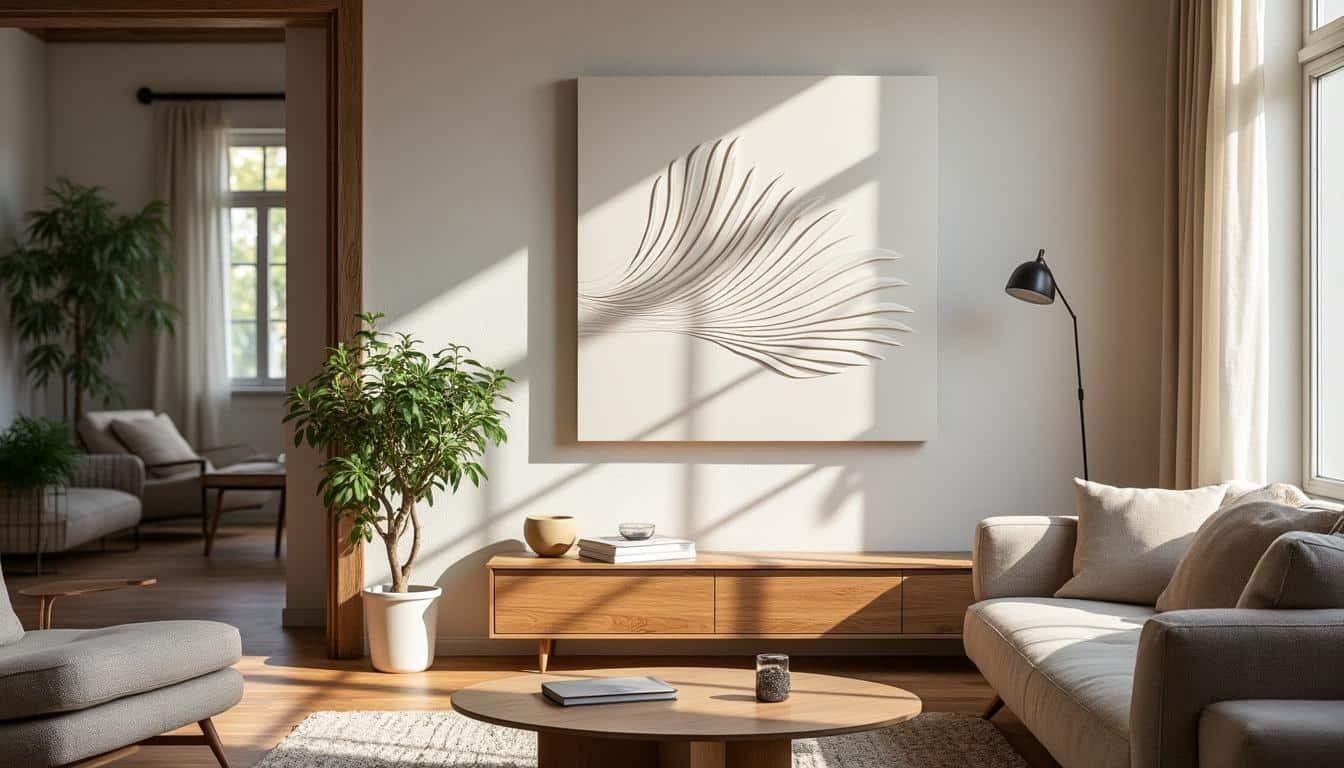 Illustration: Découvrir l’élégance d’une applique murale en bois blanc