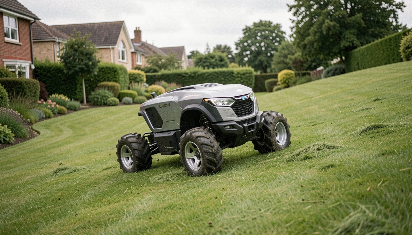 Quel robot tondeuse 4x4 choisir pour un terrain en pente